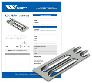 Louver tool template and flyer